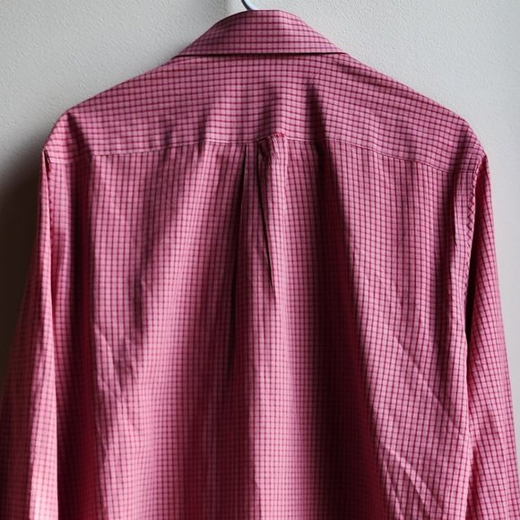 Stafford Red Check Button Down Shirt Size Large - Picture 15 of 16